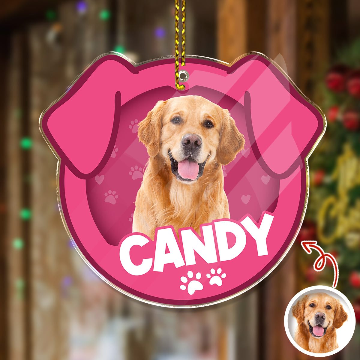 Custom Furry Baby Photo - Personalized Acrylic Ornament Gift For Dog Lovers CH07 899102