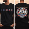 Freedom USA Eagles 250th Anniversary Semiquincentennial Back & Front Dark Shirt LM32 899191