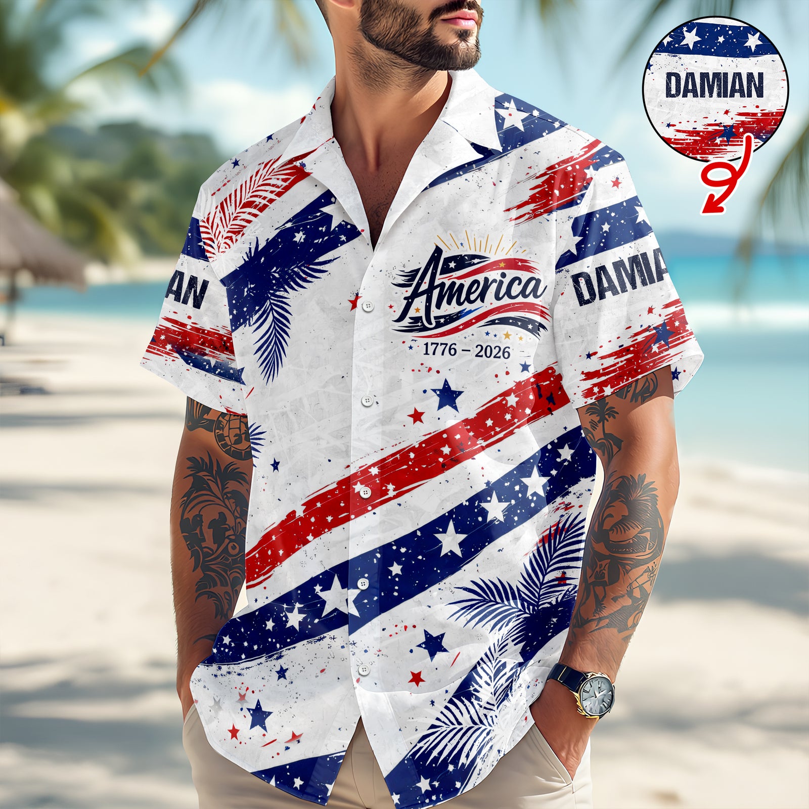 Custom Name 250 Years Semiquincentennial 1776-2026 Hawaii shirt HO82 901700