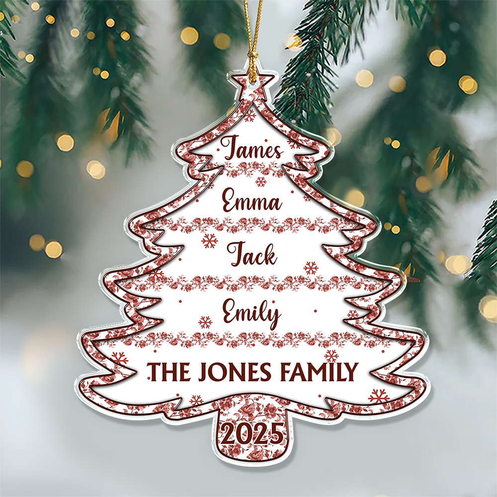 Christmas Tree Of Love - Personalized Custom Acrylic Ornament HO82 894592