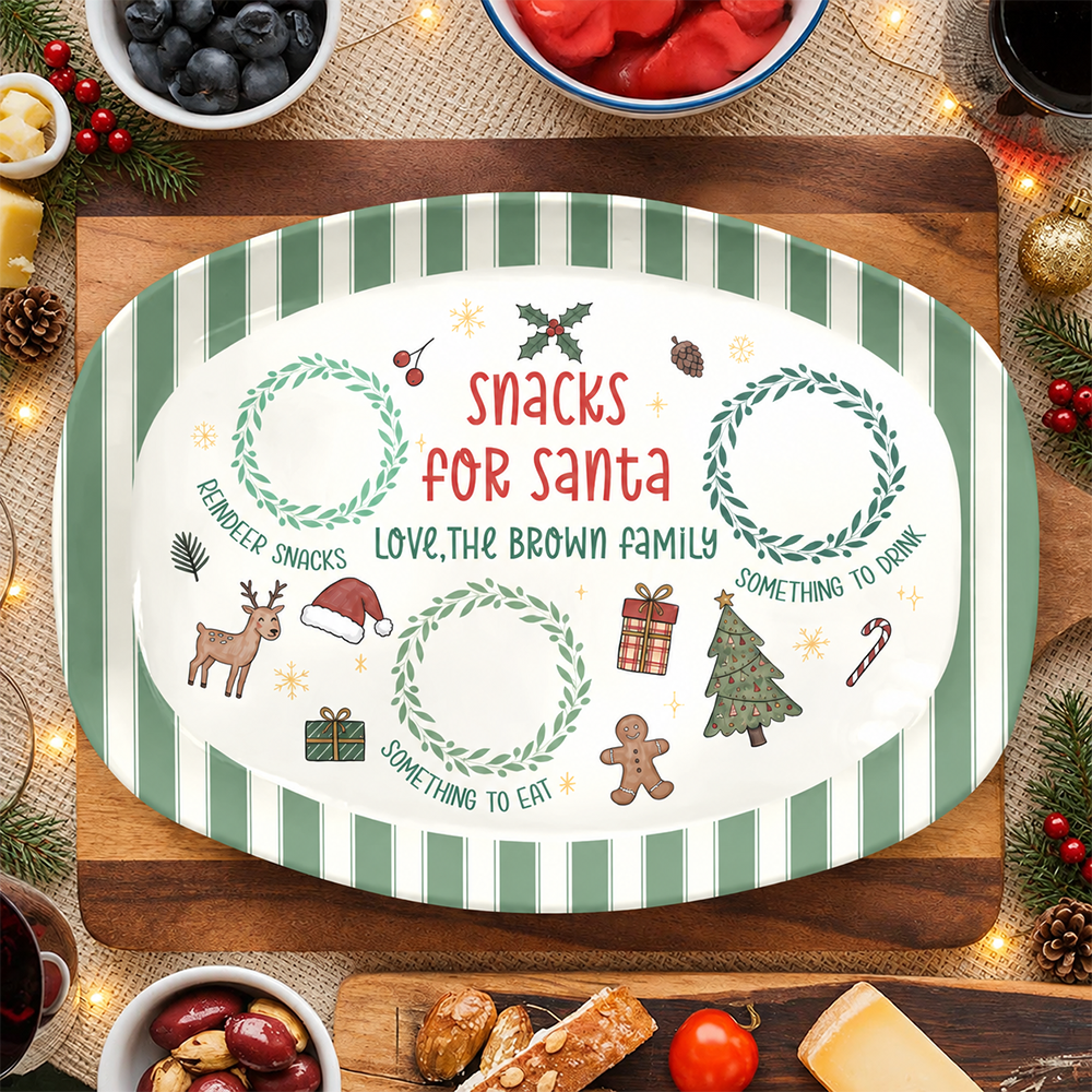 Personalized Snack For Santa Platter, Gift for Christmas TH10 171331