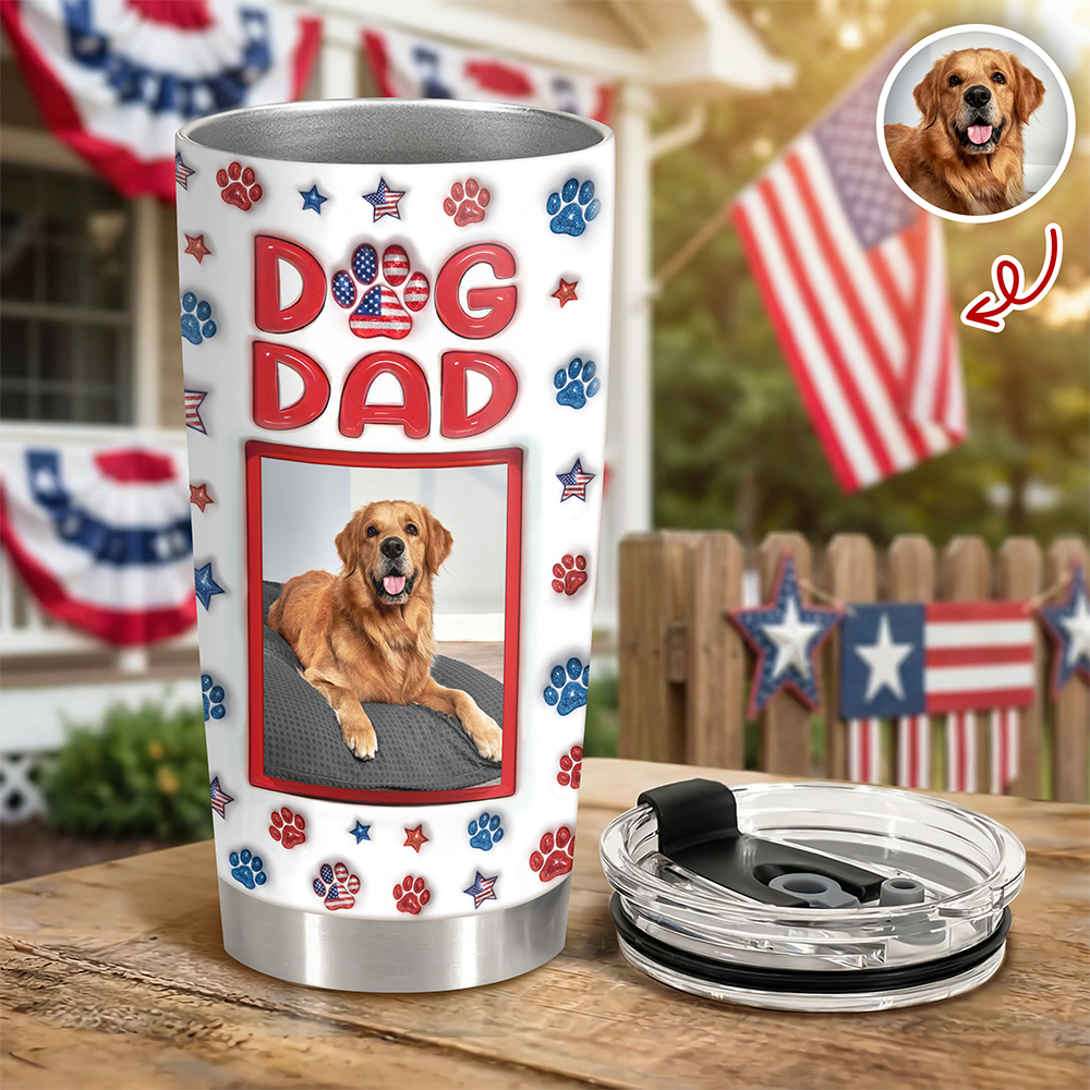 Custom Photo Dog Personalized 3D Inflated Effect Fat Tumbler Gift for Dog Lovers HA75 920402