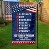 Personalized 250 Years of Freedom American Allegiance Merit Endurance US Garden Flag HO82 902120
