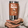 Cool Dog Father - Personalized Custom Leather Tumbler LM32 893697