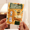 Happy Father's Day Human Servant Cat Dad Figure Personalized Acrylic Block Plaque HA75 892354