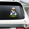 Custom Cute Dog Cat Photo Car Window Decal Sticker - Gift for Golfers HA75 921178