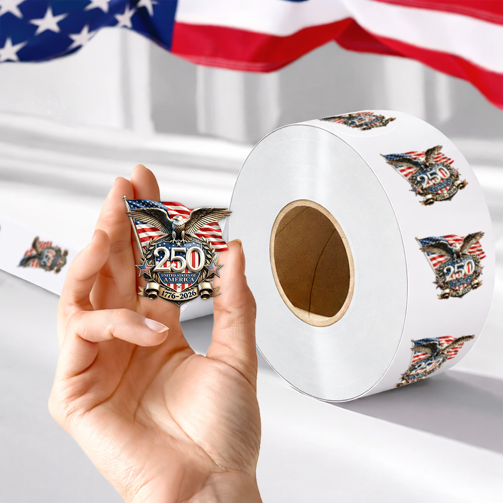 America 250th Anniversary Patriot Eagle Roll Sticker HA75 921084