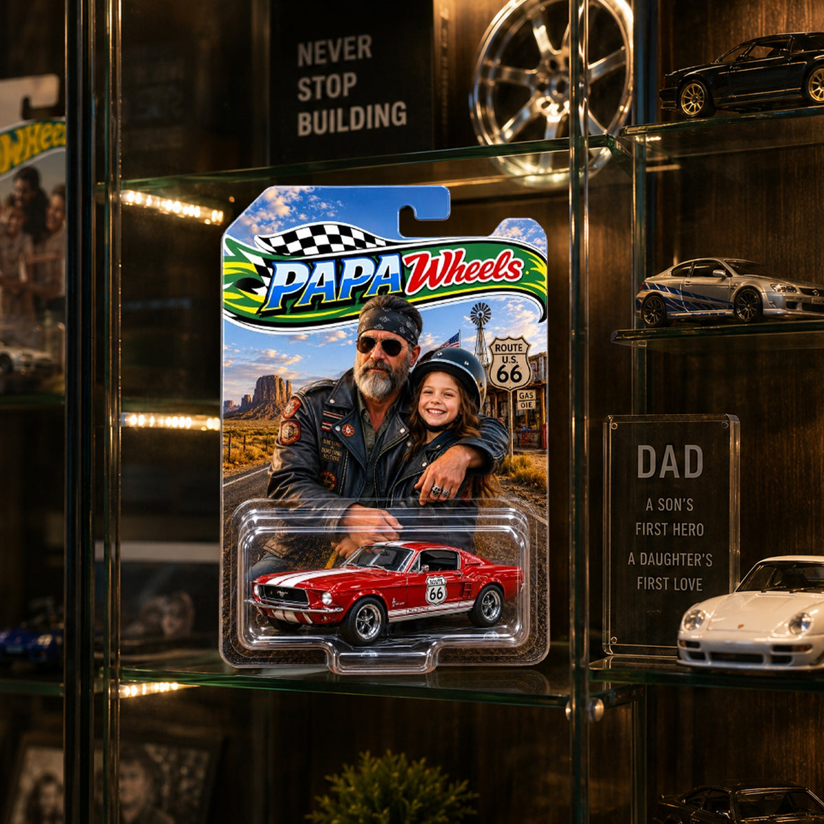 Custom Photo Road Route 66 Dad Wheels Packaging - Diecast Car Keepsake for Father’s Day LM32 669153