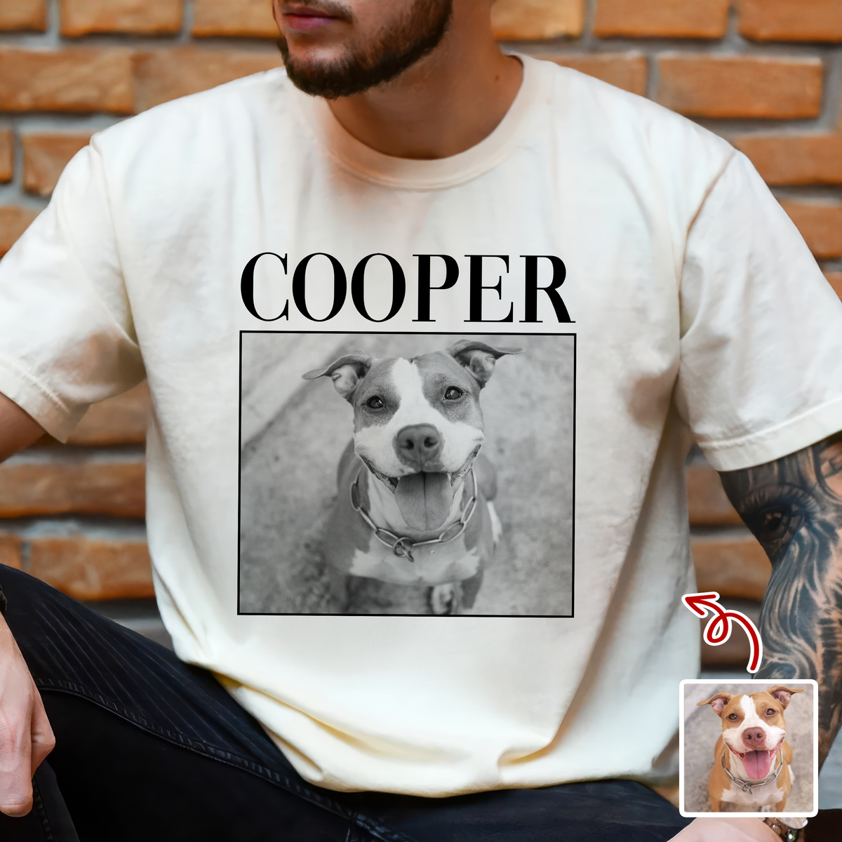 Custom Dog Photo Vintage Comfort Shirt For Dog Lovers LM32 895511