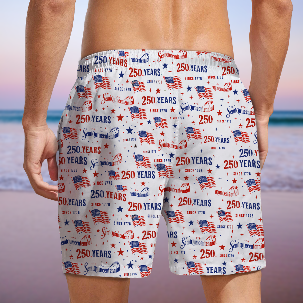 Personalized America 250 Semiquincentennial Beach Short TH10 169247