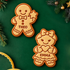 Personalized Name Gingerbread Family Cookie Stamp, Holiday Baker Gift HO82 904122