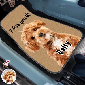 Custom Dog Photo Anti-Slip Car Floor Mat For Dog Lovers HO82 894446