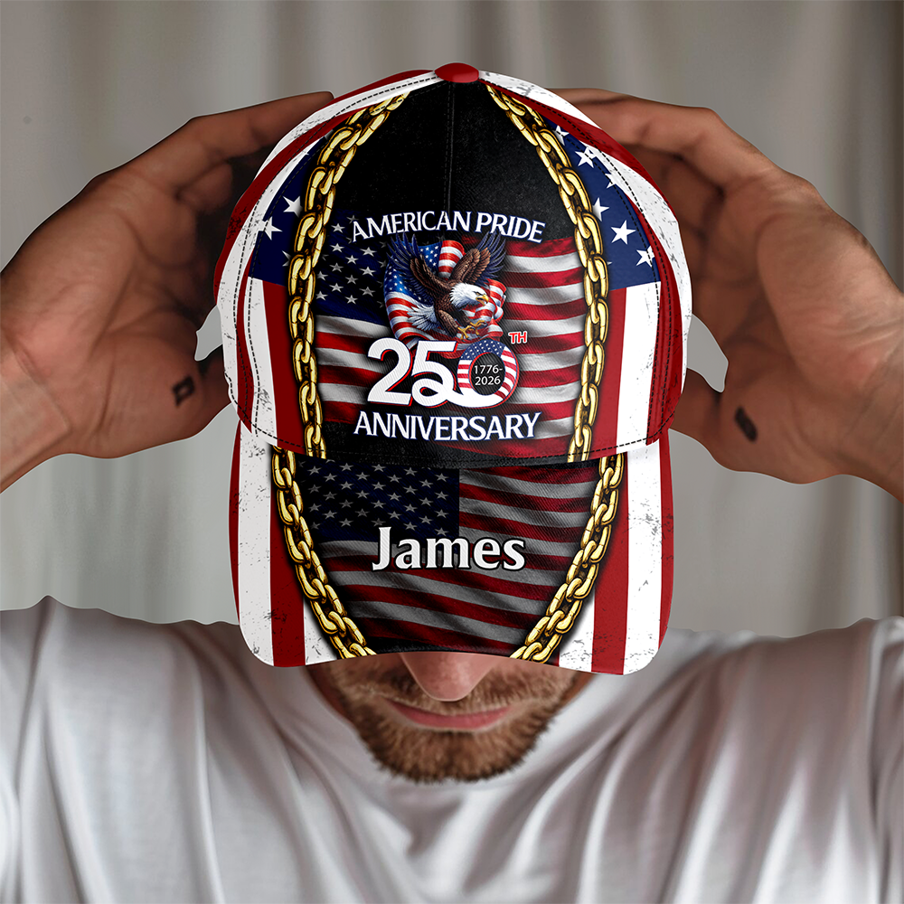 Personalized Bald Eagle USA Flag 250th Anniversary Classic Cap CH07 911280