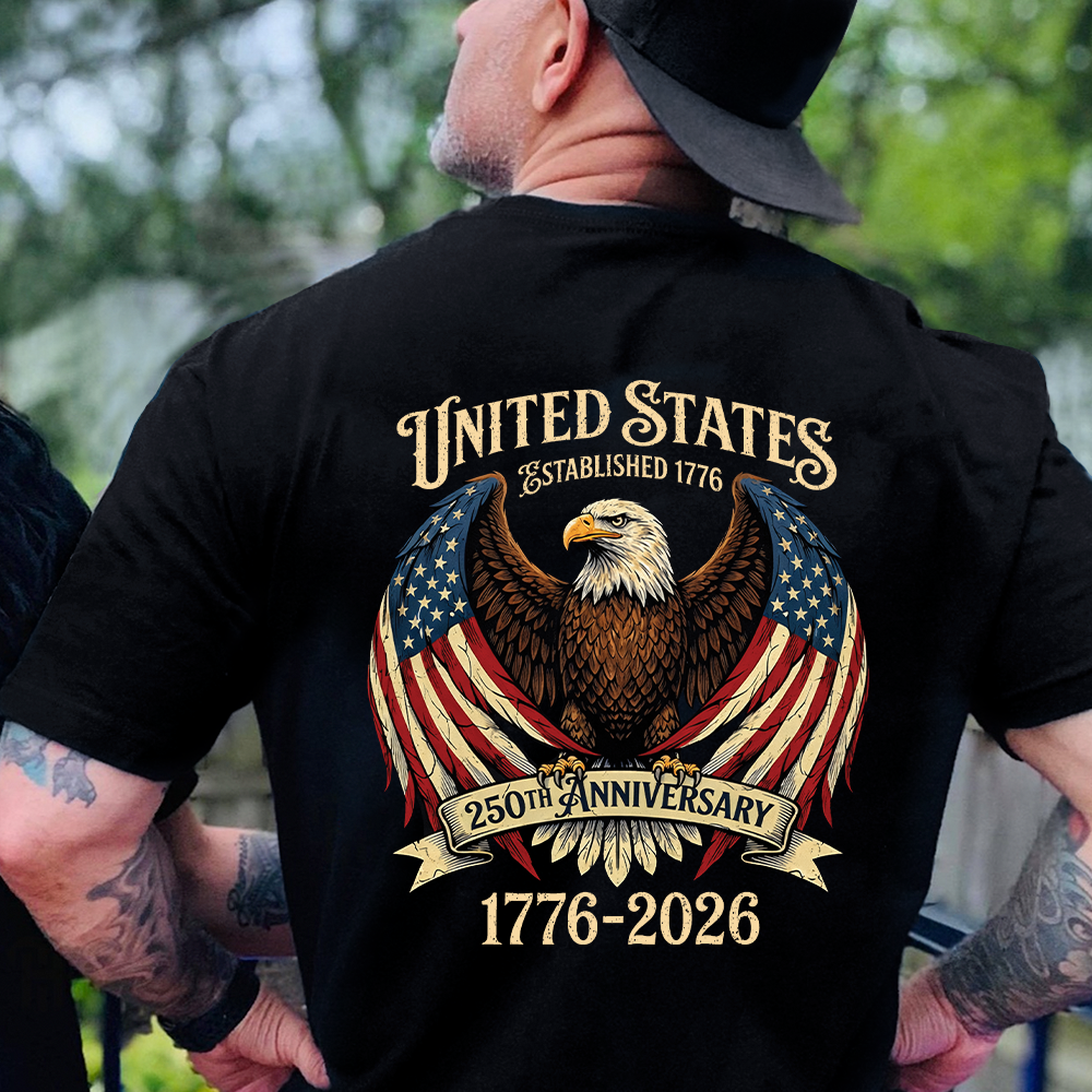 250 Years American Flag 250th Anniversary USA Back Shirt HA75 920926