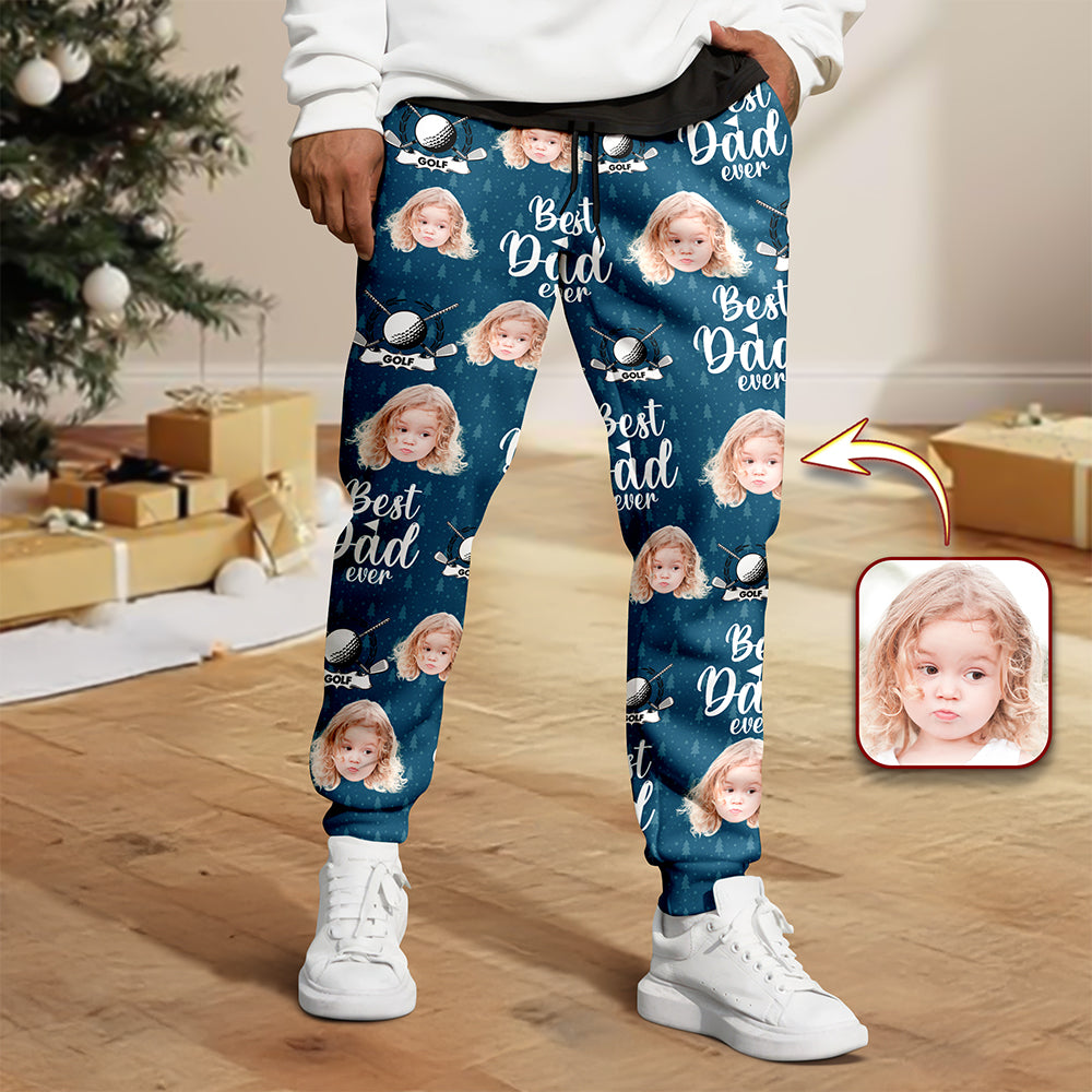 Custom Cute Photo Best Dad Ever Sweatpants For Golf Loving LM32 895681