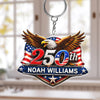 250th Anniversary 1776-2026 Eagle USA Semiquincentennial Patriotic Acrylic Keychain HA75 921012