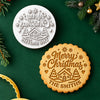 Custom Family Name Merry Christmas Cookie Stamp CH07 181108