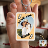 Custom Photo Love You More Couple Acrylic Keychain Valentine's Day Gift HA75 920086
