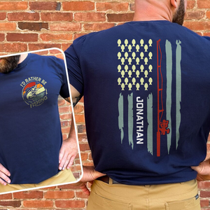 Personalized Fishing Back & Front Shirt, Birthday Fathers Day Gift For Dad, Men, Husband, Him HO82 900904