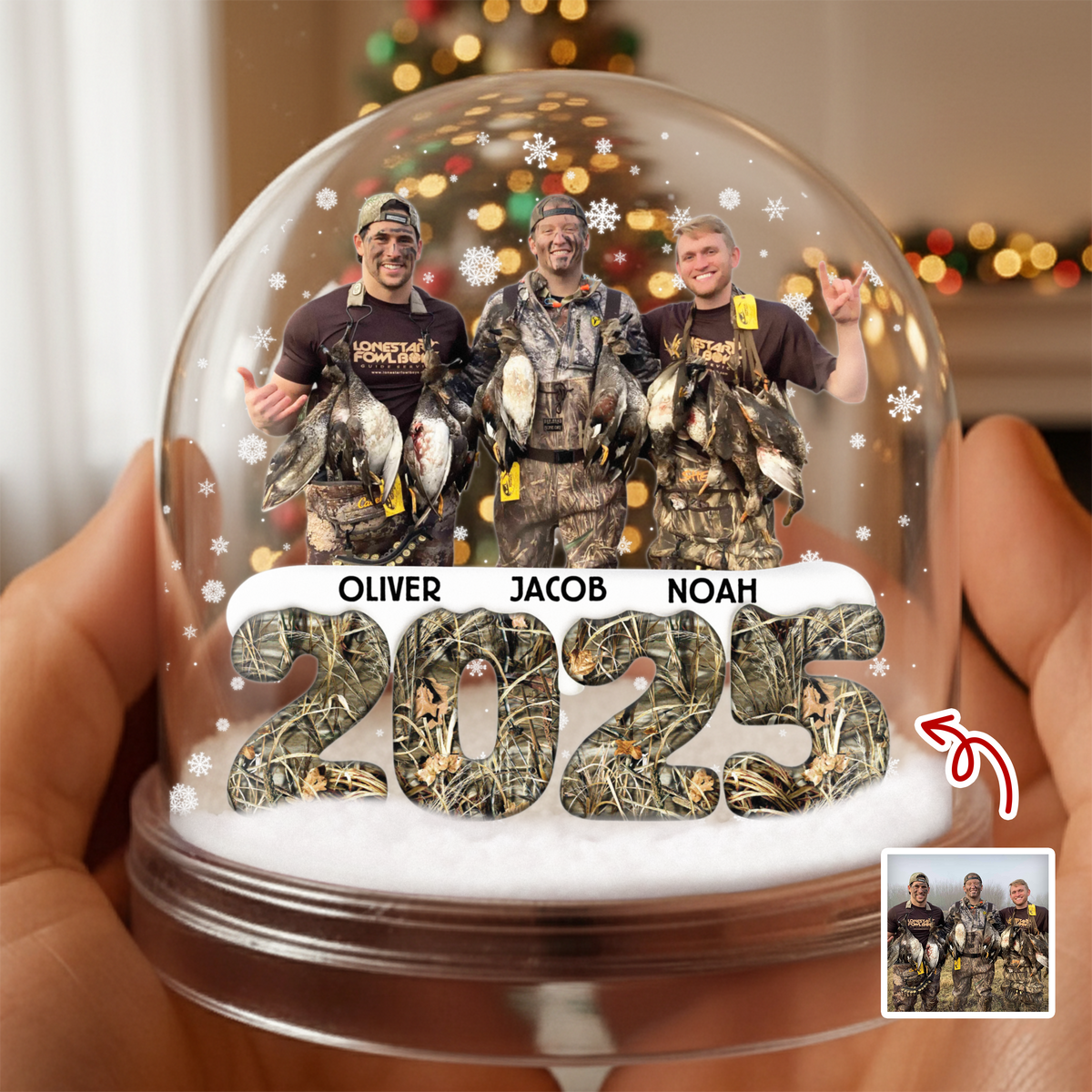 Custom Photo Duck Hunting Lovers Acrylic Snow Globe LM32 897245