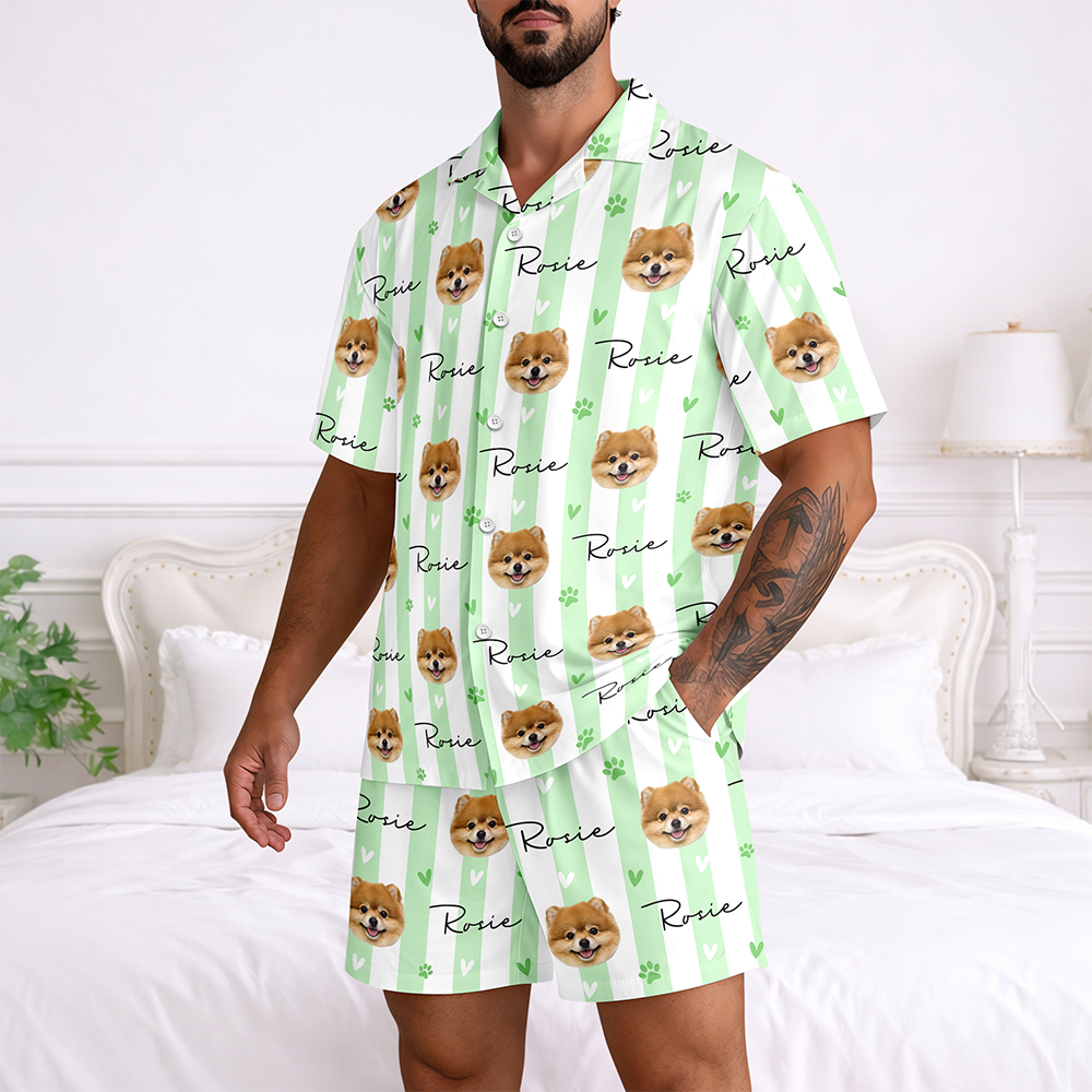Custom Pet Face Short Pajamas Personalized Gift For Dog Cat Lover HA75 922230