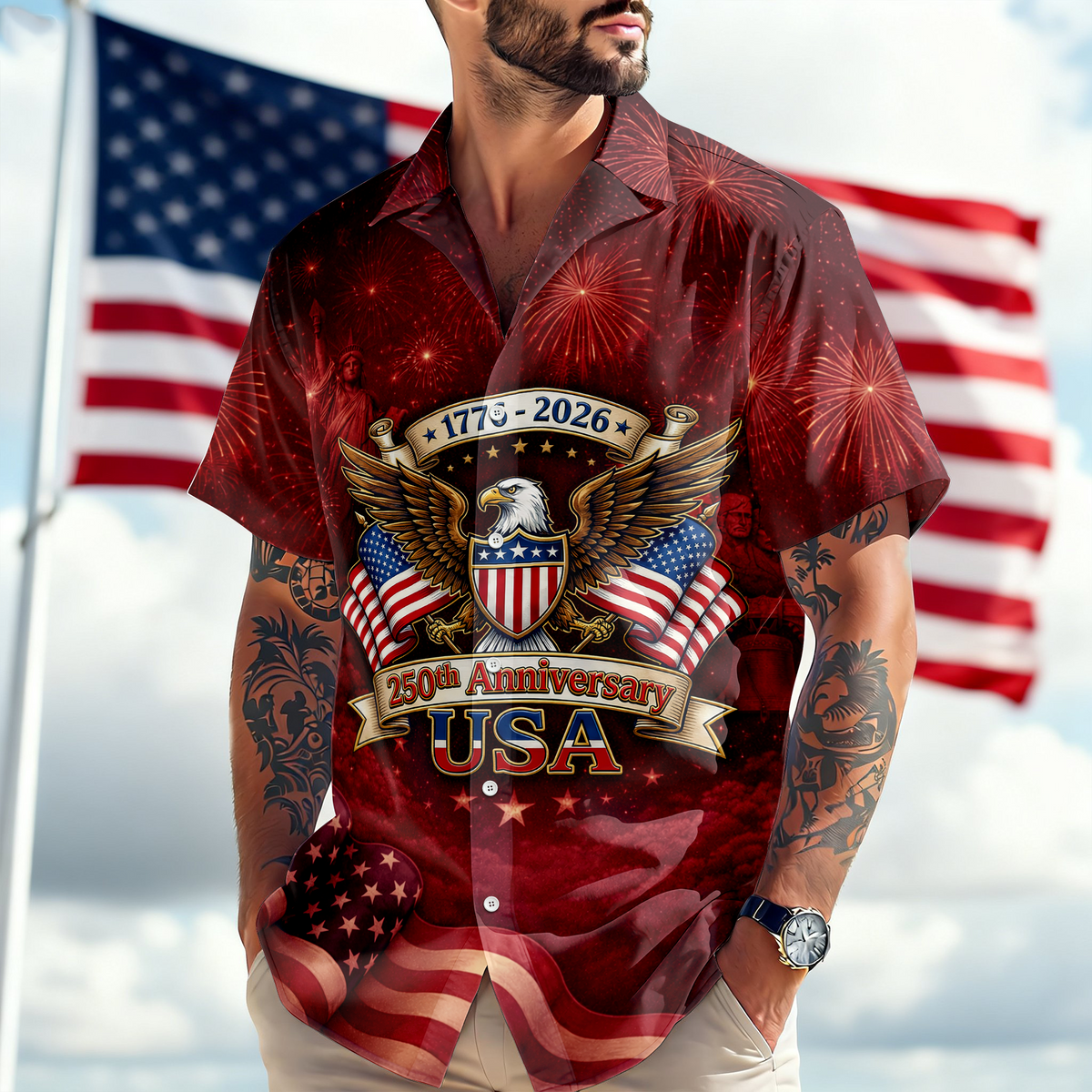 Personalized 250th Anniversary 1776-2026 Hawaii Shirt CH07 910484