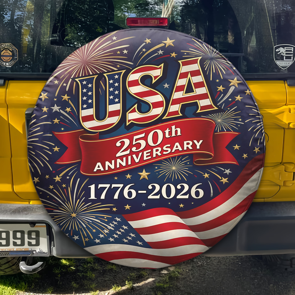 USA 250th Anniversary 1776-2026 Patriotic Tire Cover HA75 921148