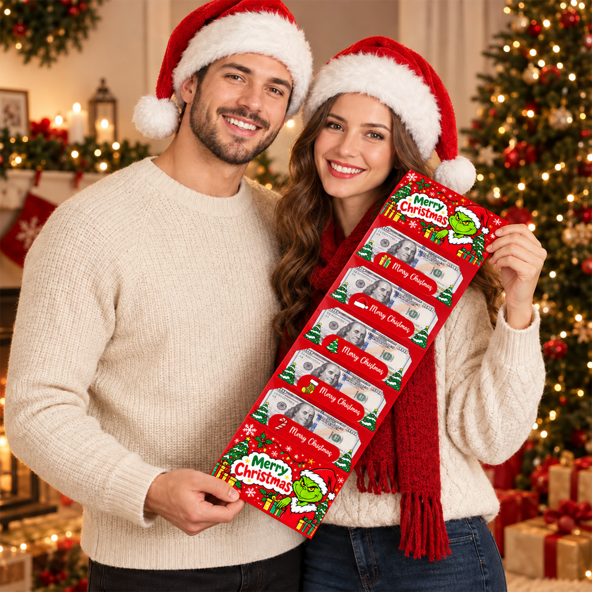 Grinch Christmas Cash Gift Envelopes Funny Money Holder for Family & Friends LM32 670321
