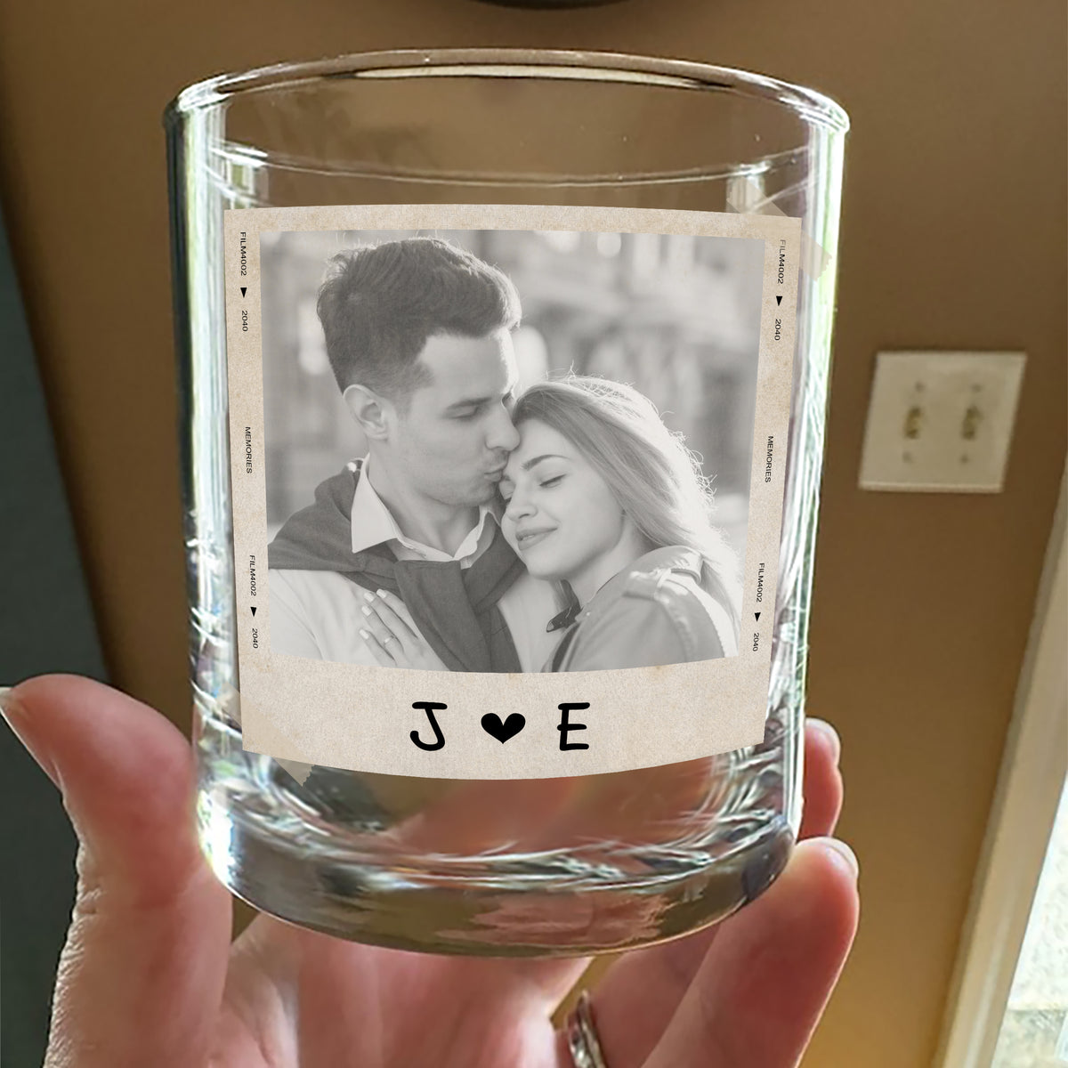 Custom Photo Whiskey Glass Gift For Couple CH07 895450