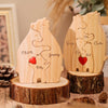 Custom Bear Family Shaped Wooden Puzzle - Personalized Engraved Family Name Puzzle Mother's Day, Father's Day Gift CH07 910792