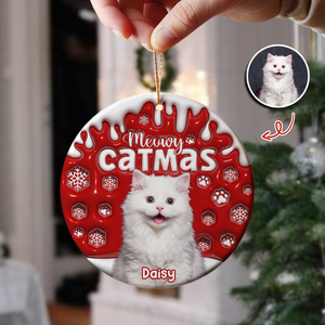 Custom Dog Cat Photo Christmas - Personalized Ceramic Ornament TH10 894383