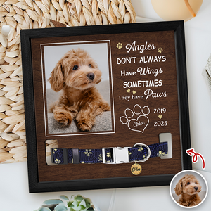 Custom Photo I Loved You Whole Life Memorial Dog Cat Square Collar Frame HA75 892818