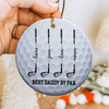Custom Name Best Grandpa By Par Ceramic Ornament, Personalized Golf Gift For Grandpa HO82 903624