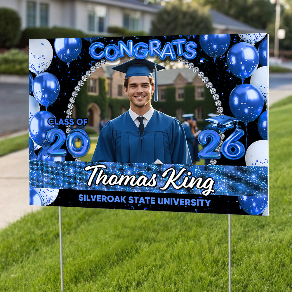 Personalized Congrats Graduation Class Of 2026 Yard Sign CH07 910762