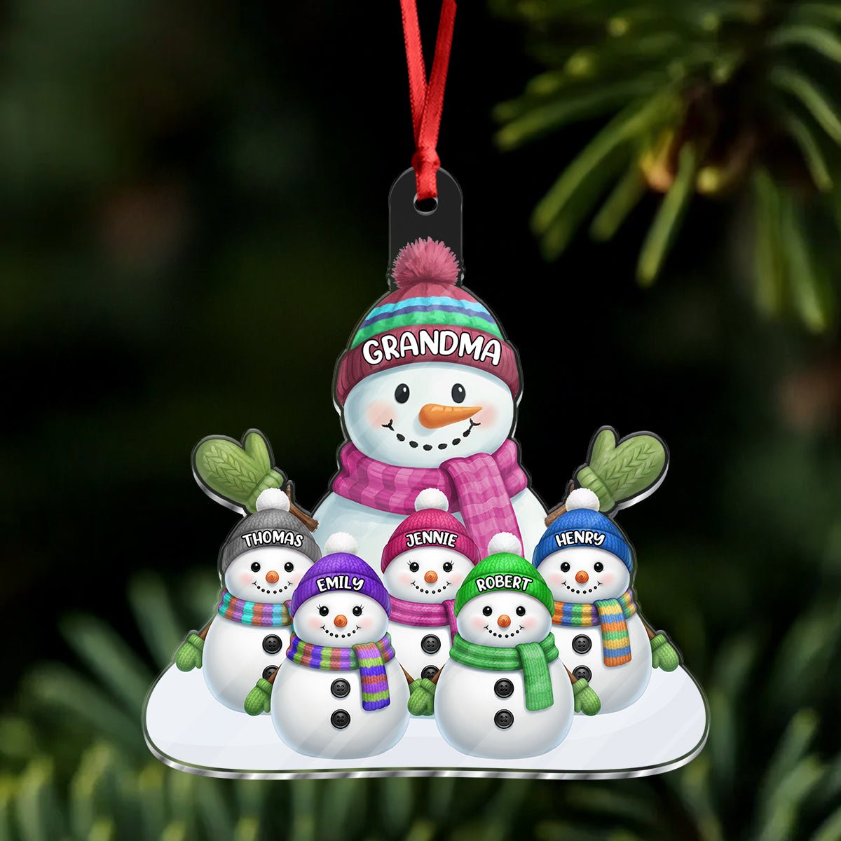 Custom Name Snowman Family Acrylic Ornament CH07 899778