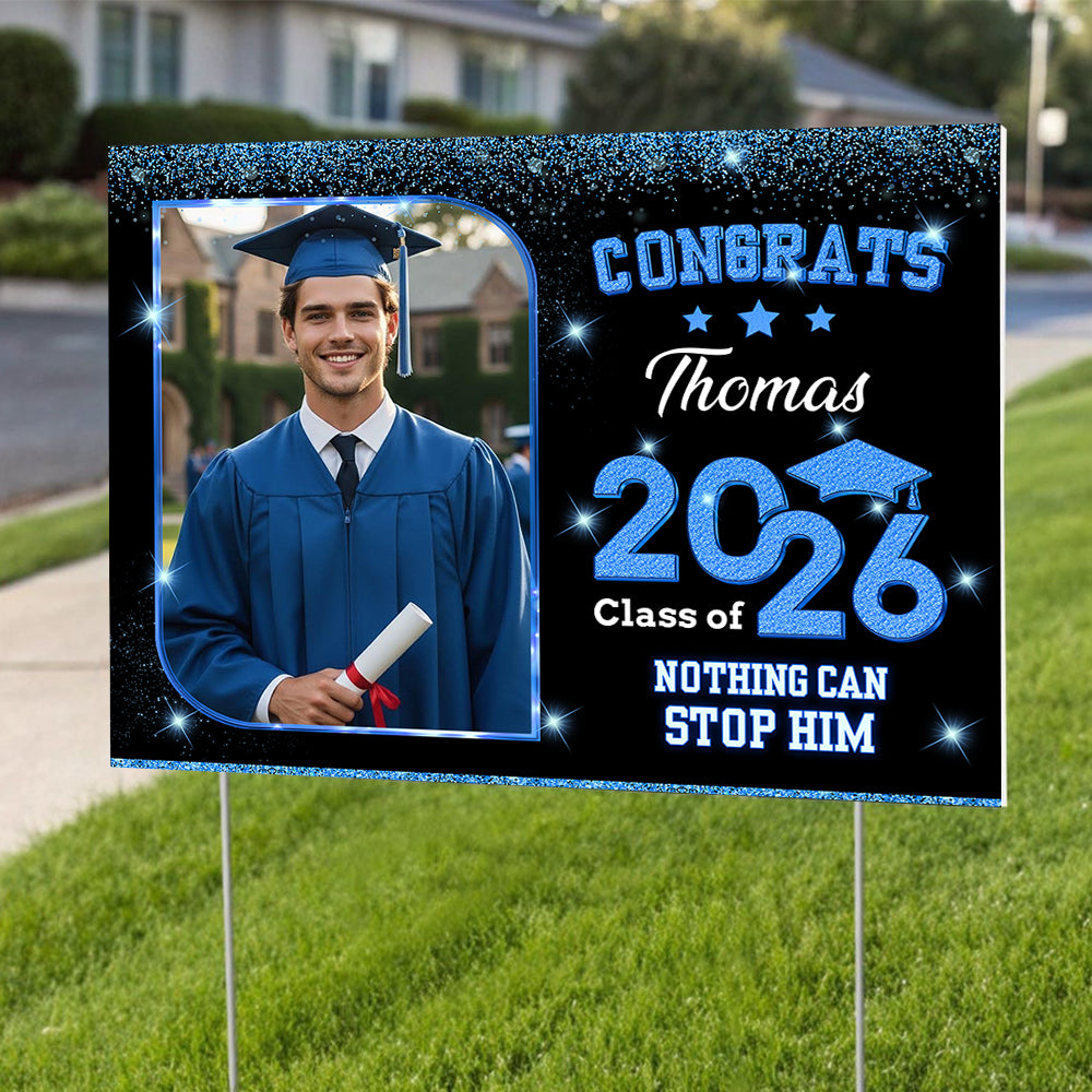 Custom photo Class of 2026 Yard Sign Graduation Party Decor CH07 910950