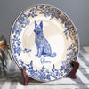 Custom Dog Breeds Chinoiserie Toile De Jouy Style Personalized Ceramic Plate HA75 892532