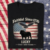 Custom Dog Faithful Since 1776 USA 250 Years Dark Shirt LM32 899061