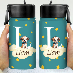 Custom Kid Name Cute Animal Kid Water Bottle Back To School Gift CH07 896218