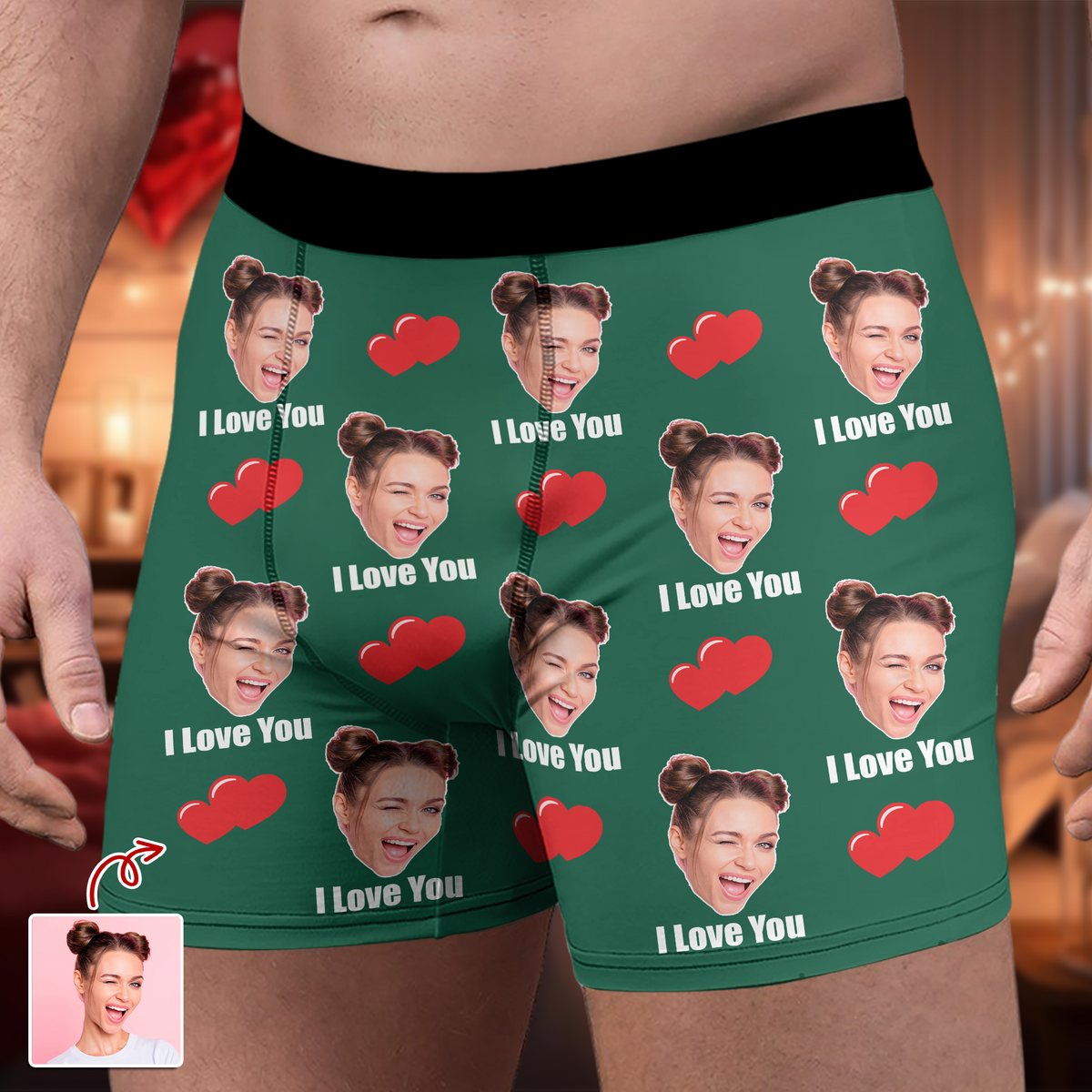 Custom Photo I Love You Men's Boxer Brief Funny Valentine Gift CH07 899300