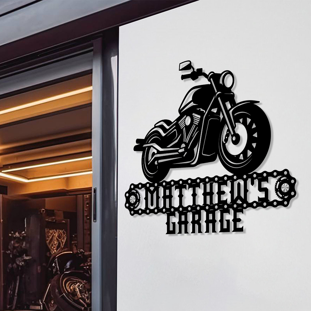 Personalized Motorcycle Garage Metal Sign CH07 896256