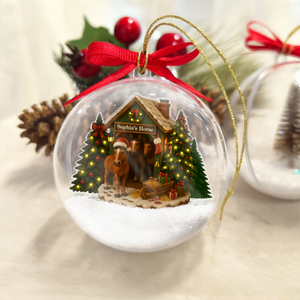 Custom Name Horse Farm 3D Ball Ornament – Christmas Gifts For Farmhouse LM32 897117