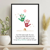Personalized Christmas Tree Handprint Art Poster DIY Xmas Gift LM32 670095
