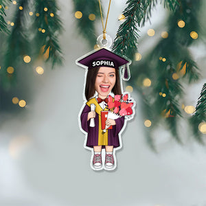 Custom Funny Face Graduation Acrylic Ornament Christmas Decoration HA75 892712