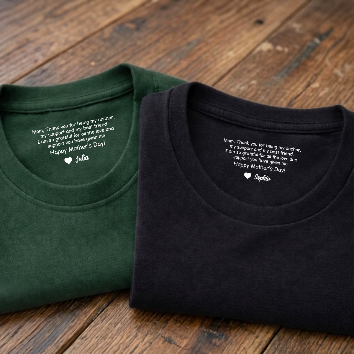 Mom, Thank You For Being My Best Friend Neck Print Tee Personalized Mother’s Day Quote Shirt CH07 910942