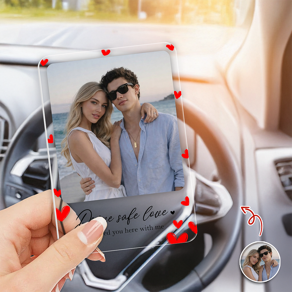 Custom Photo Get Home Safe Acrylic Car Visor Clip LM32 899841