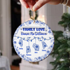 Personalized Family Love Knows No Distance 3D Inflated Effect Ceramic Ornament CH07 899062
