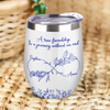 Personalized Gift True Friendship Without An End Toile De Jouy Wine Tumbler LM32 893997