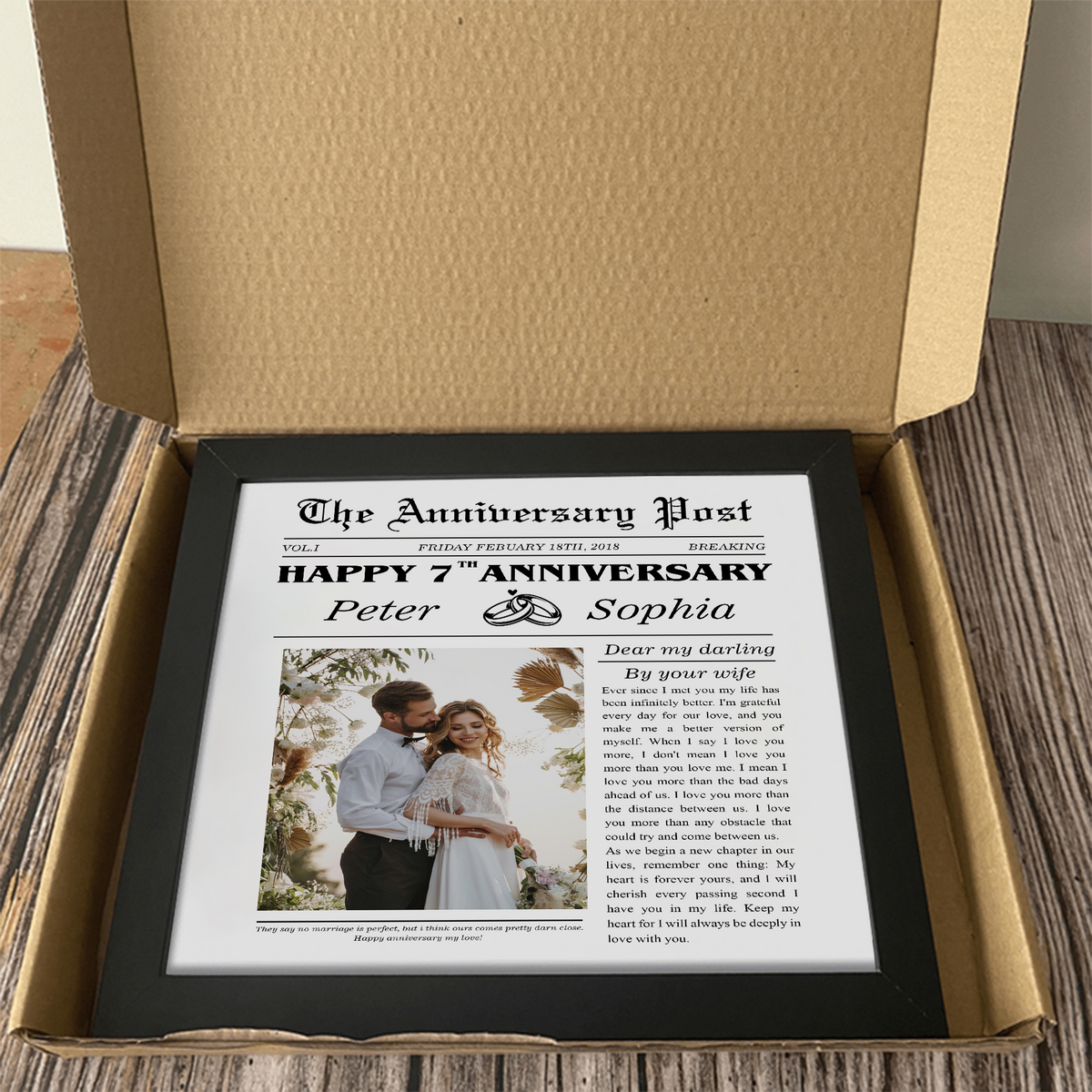 Custom Photo The Wedding Post Picture Frame Gift For Husband, Wife TH10 898239