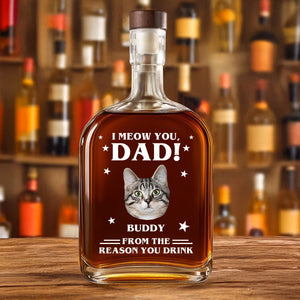 Custom Photo We Meow You - Cat Personalized Custom Whiskey Bottle - Father's Day, Gift For Dad, Pet Owners, Pet Lovers HO82 894078